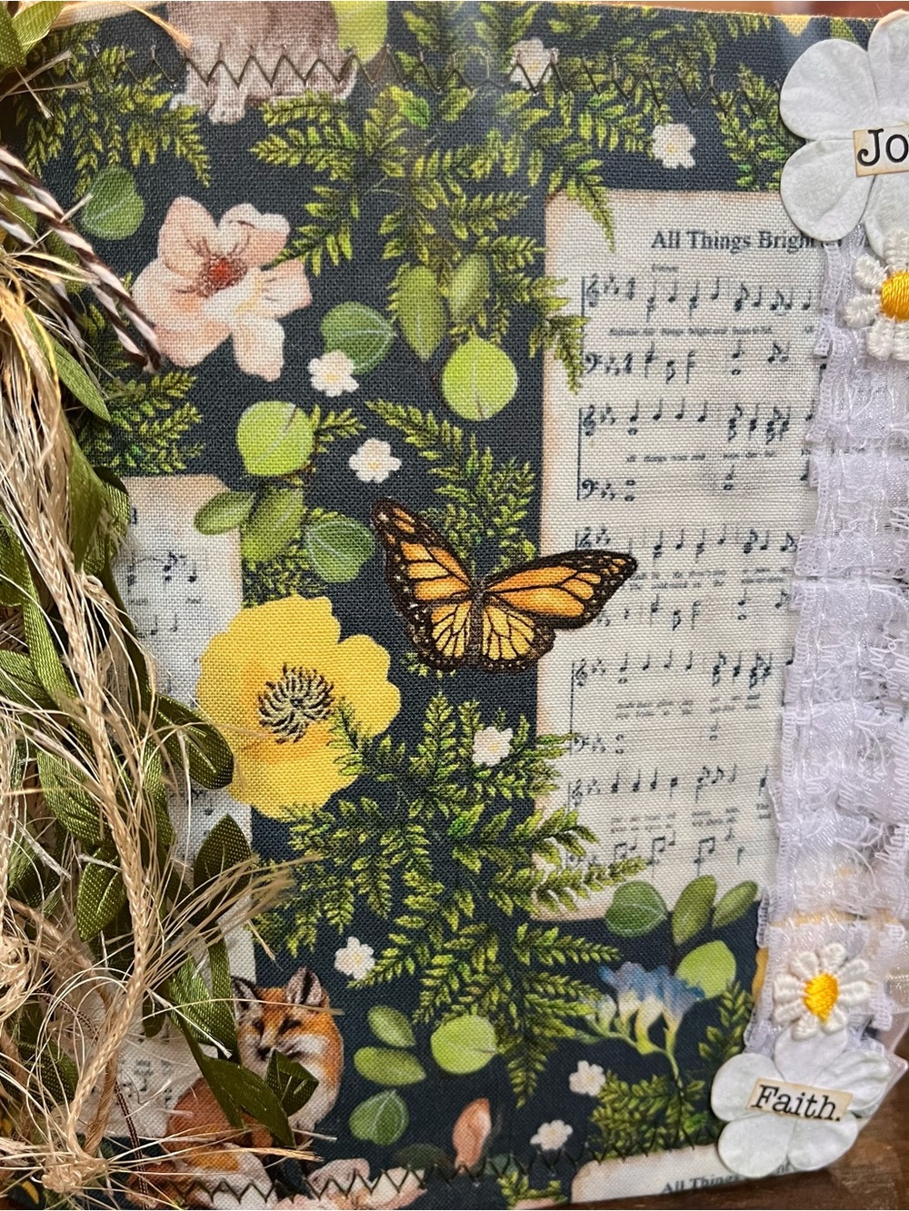 Small Chunky Junk Journal Nature Music Christian Faith Based Softcover 3 Sig - Picture 15 of 16